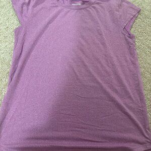 purple gym athletic short-sleeve shirt